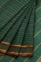 9 yards Saree Madisar Saree Readymade | Zebar Green Cotton Green