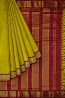 9 yards Saree Silk | Madisar Saree | Fenugreak Silk Maroon Grand Border