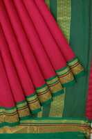 9 yards Saree | Madisar Saree Readymade | kalyani cotton Red Green