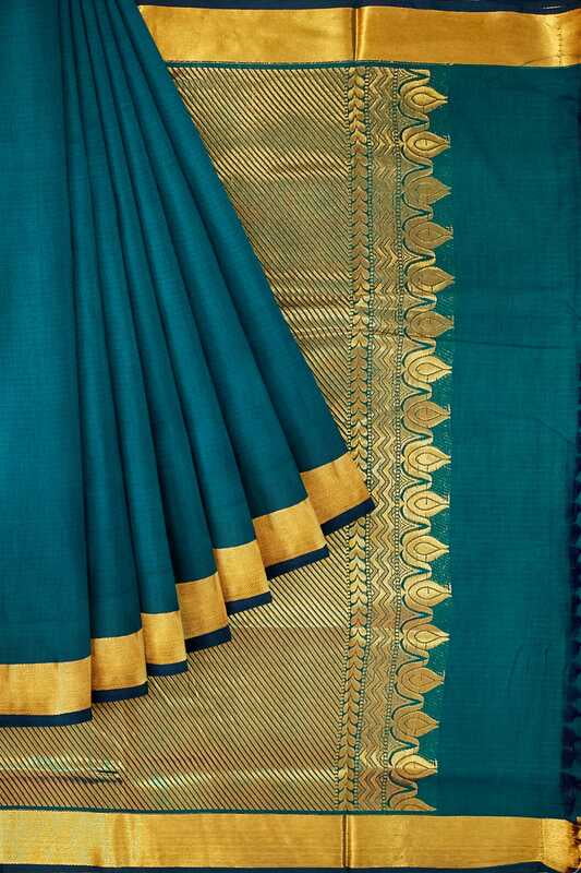 9 yards Saree Silk | Madisar Saree Readymade | Muhutha Cotton GREEN