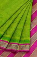 9 Yards Silk Saree | Madisar Saree | Green Grand Madisar Silk Saree