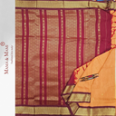 10 yards Kalyani Kavi Maroon Grand border 
