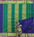 9 yards Purple / Bluish Green Grand border Arani Silk Madisar 