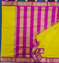 10 Yards Lemon Yellow /Purple Silk Madisar  