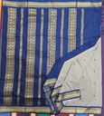 10 yards Kalyani Ash Color / Navy Blue Border