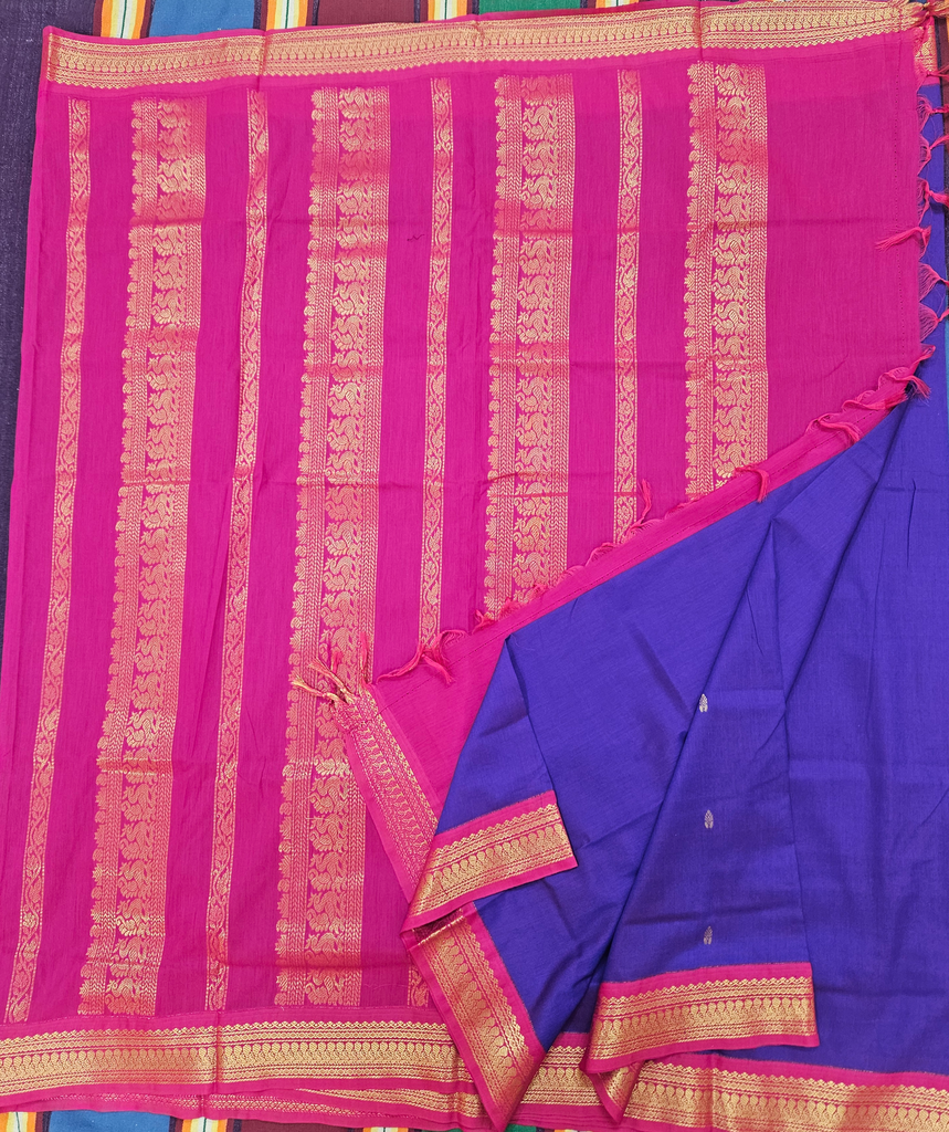 10 yards Kalyani Cotton Purple/ Pink or Majenta  