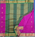 9 yards Arani Silk saree Majenta grand /green Grand Pallu