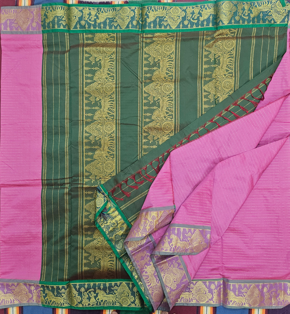 10 yards Veldhari Semi Silk saree