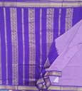 10 Yards Madisar  Kalyani Cotton Lavender / Ink Blue Border