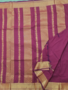 🪔 10 Yards Kalyani Cotton Kura Pudavai – Royal Purple & Grand Green