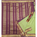 10 Yards Kalyani Cotton Marudaani Green and Maroon Grand border