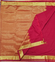 Kalyani Cotton Saree – Chilly Red with Golden Banaras Border
