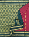 Kalyani Cotton Saree – Upanayanam saree Dark Maroon with green Border  