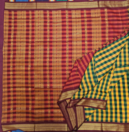 10 yards Kalyani cotton saree/Pallum Pazamum saree
