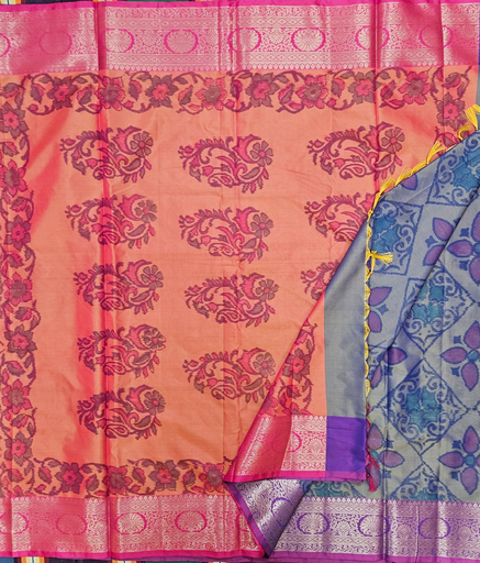 10 Yards Kochamalli Saree Grey with design