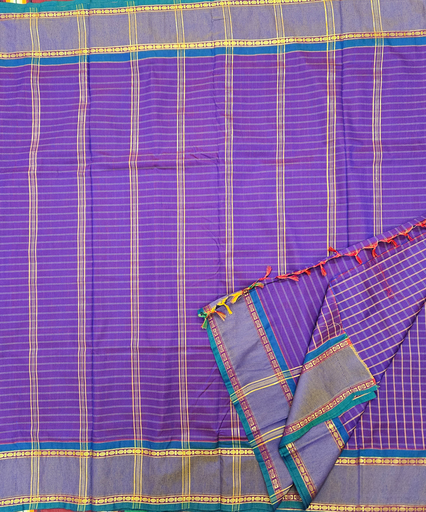 10 yards Kalyani Cotton Blue stripes