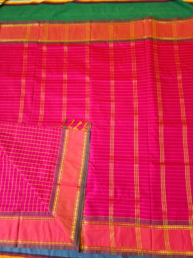 10 yards Kalyani Cotton Pink stripes